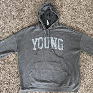Gray “YOUNG” Hoodie – Unisex – New_ XL